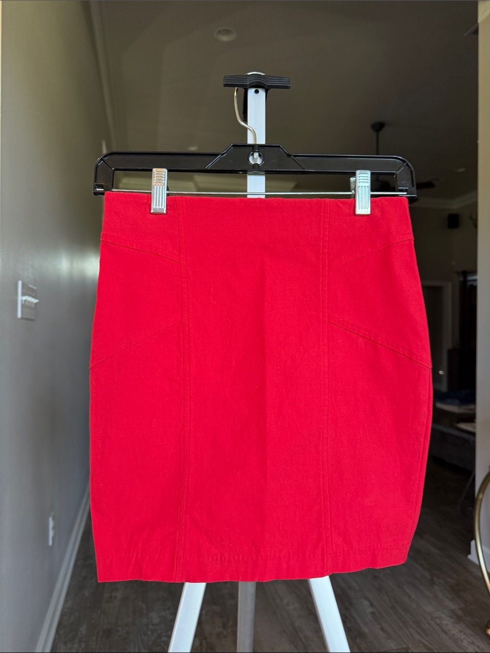 Have Bright Red Mini Pencil Skirt